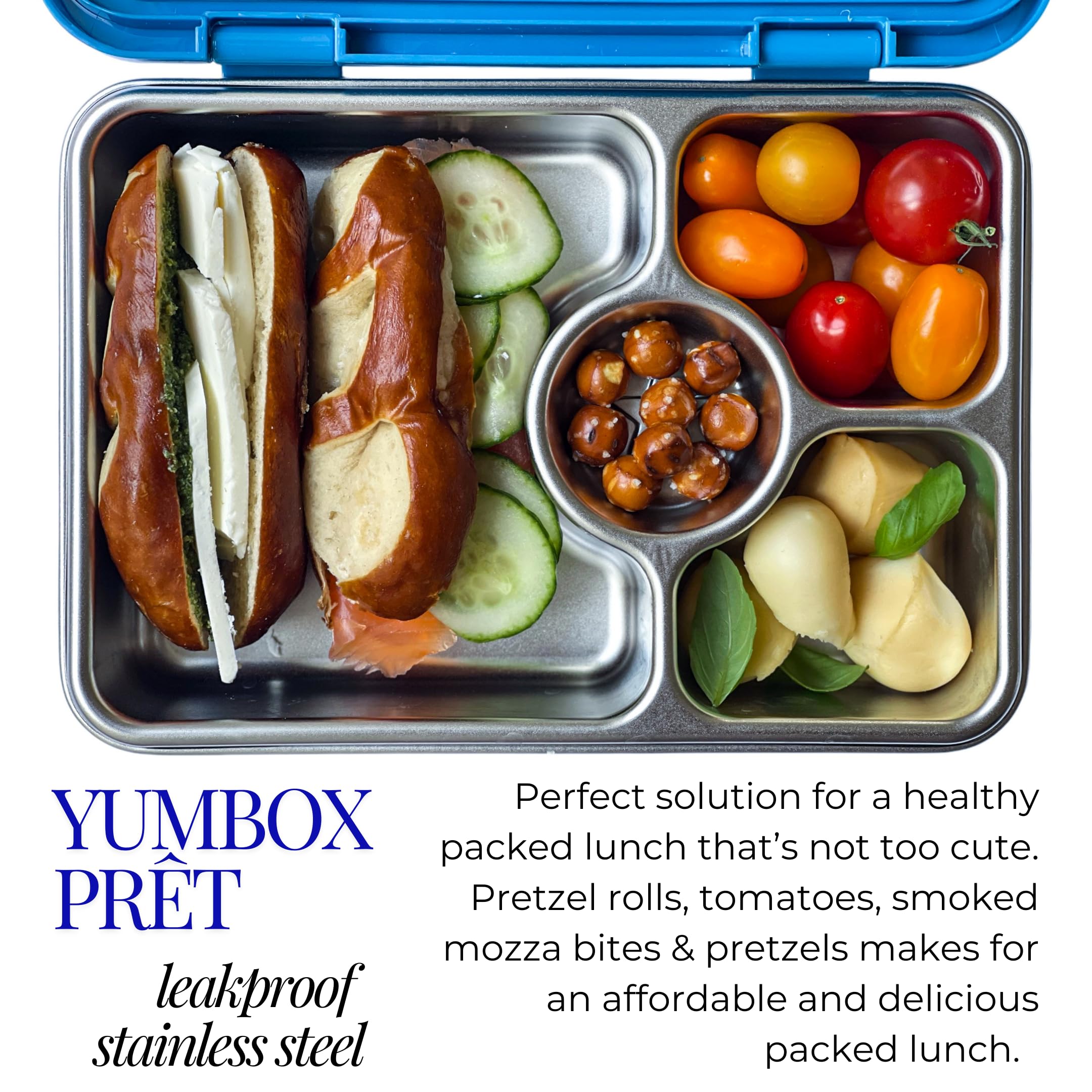Yumbox Prêt, tamaño compacto ideal para bolsos escolares