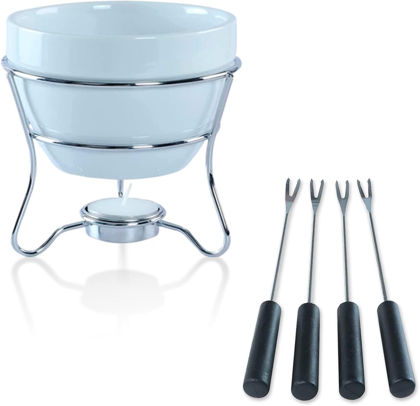 Yumchikel olla fondue 500ml cerámica, distribución de calor uniforme.