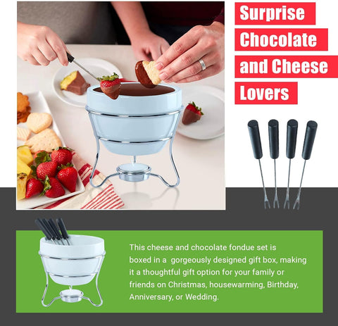 Yumchikel set fondue multiusos para salsas, postres y bebidas calientes.