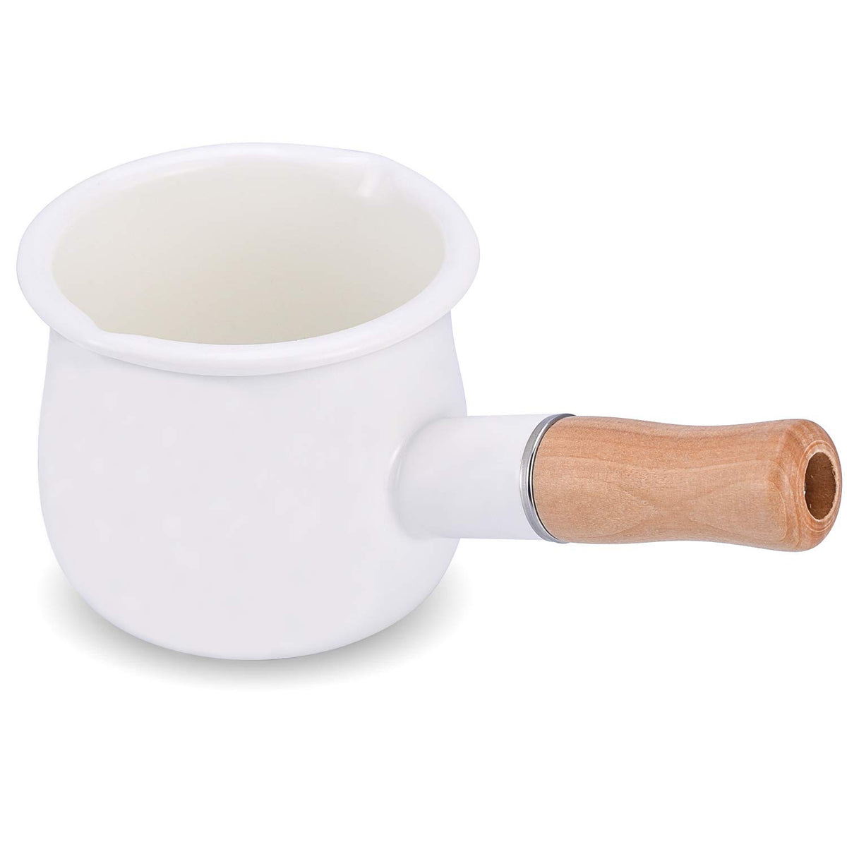 Olla de leche esmaltada YumCute Home, pequeña, para calentar porciones