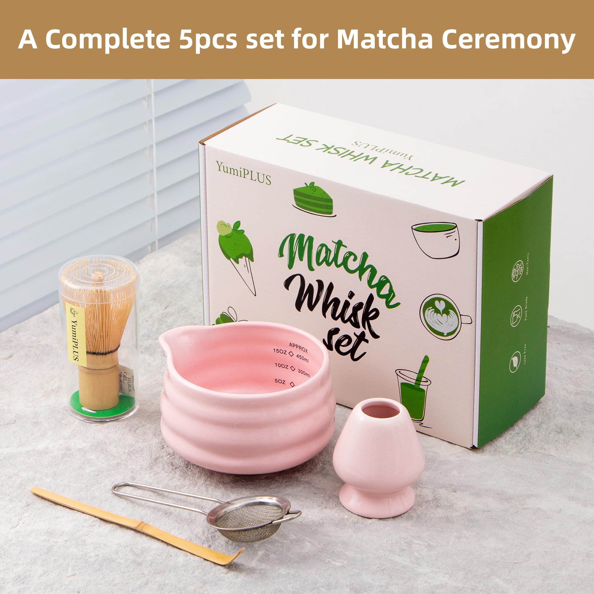 YumiPLUS batidor de bambú, mezcla suave para cappuccino de matcha.