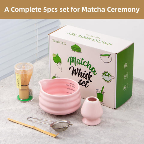 YumiPLUS batidor de bambú, mezcla suave para cappuccino de matcha.