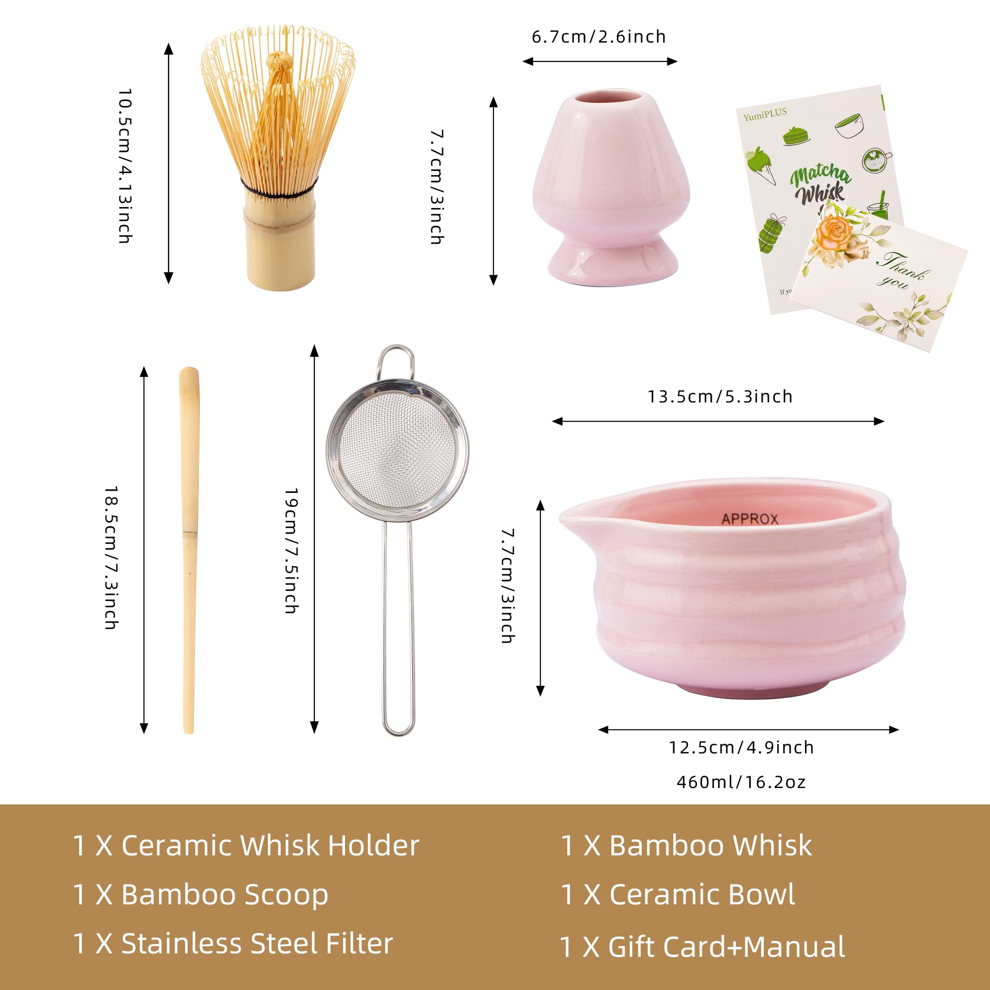 YumiPLUS conjunto rosa de matcha, listo para empezar cada mañana.