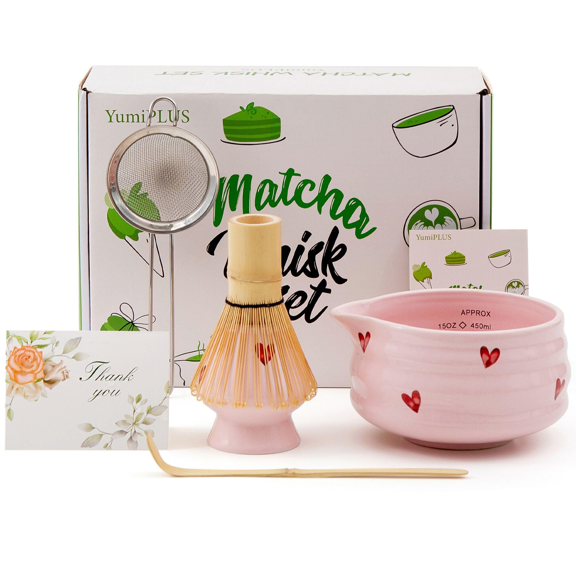 Conjunto YumiPLUS rosa: cuenco cerámico con pico para verter con precisión