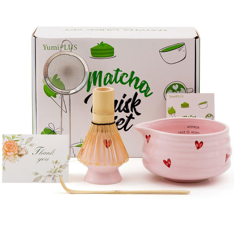 Conjunto YumiPLUS rosa: cuenco cerámico con pico para verter con precisión