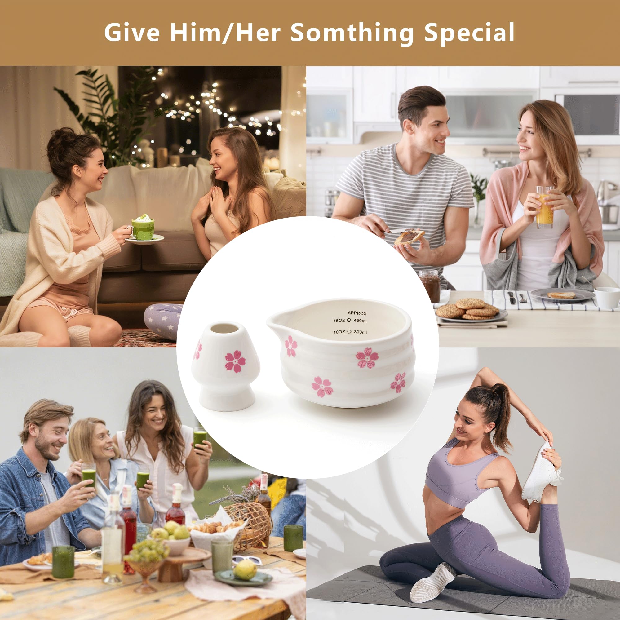 YumiPLUS tazón de cerámica elegante para bebidas, ensaladas o cereales.