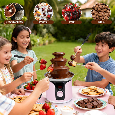 Torre de acero inoxidable de 13oz de Yummy Sam, diseño compacto ideal para reuniones familiares