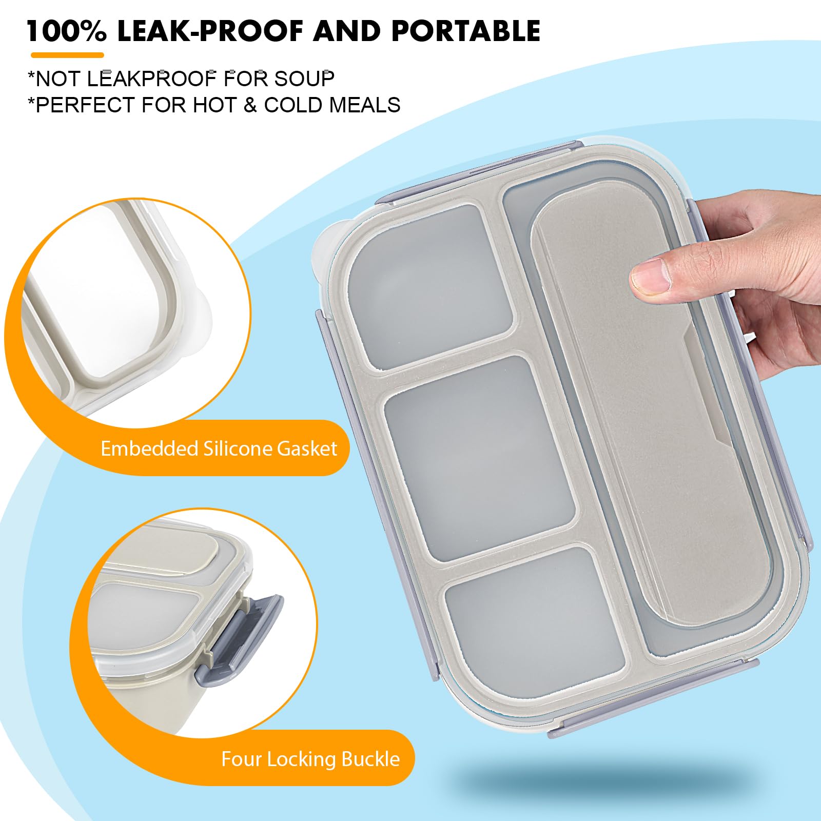 Yumuk Bento: sellado a prueba de fugas para transportar comida.