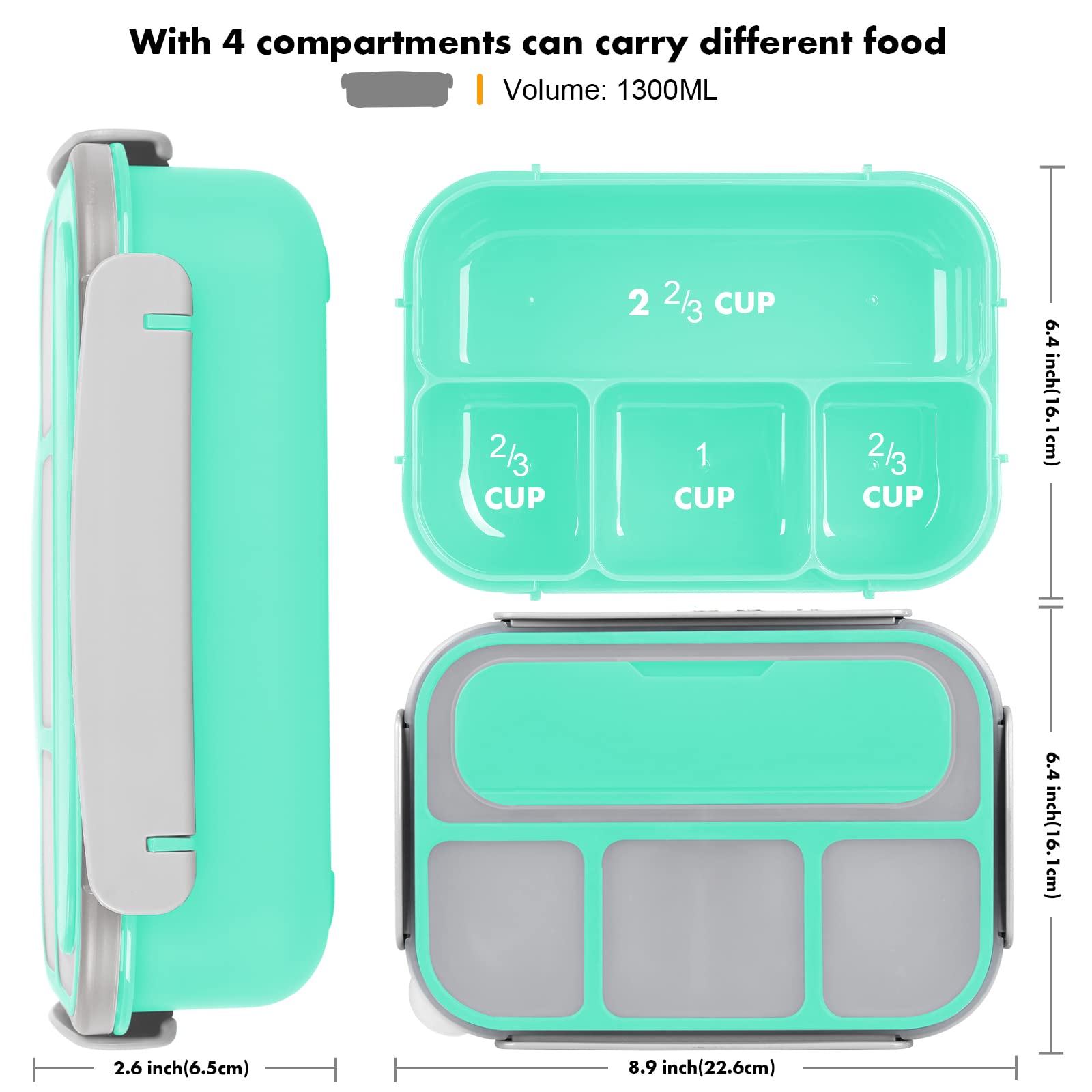 Yumuk Bento incluye cápsulas de silicona para porciones separadas y presentación limpia.