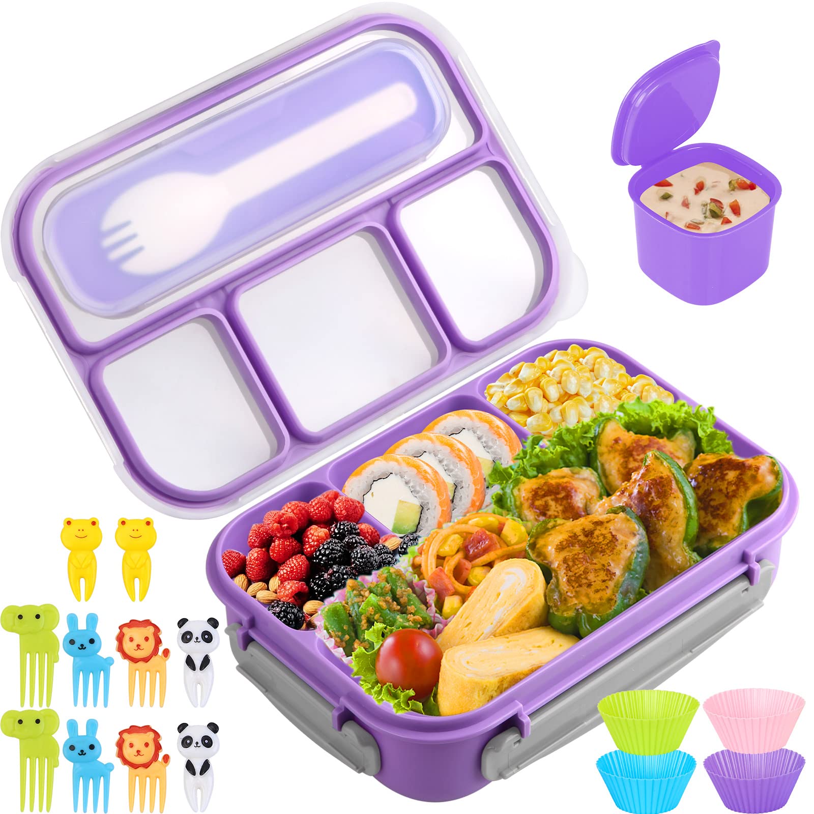 Yumuk Bento: caja de almuerzo con 4 compartimentos para organizar comidas