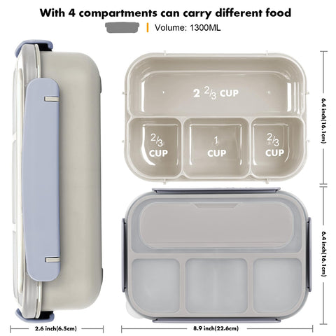 Yumuk Bento: tapa con cierre de 4 clips para evitar derrames.