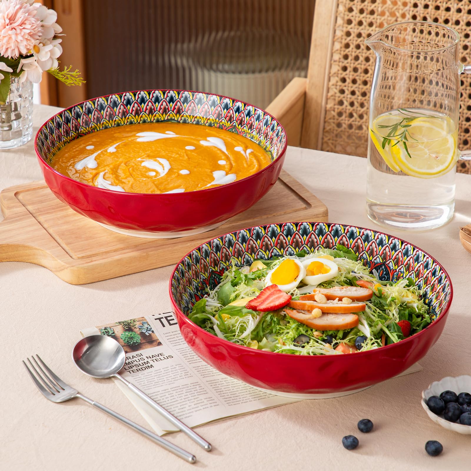Patrón retro Posmian en cuenco YUN TAO para una mesa elegante