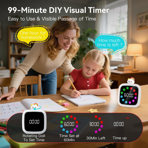 Yunbaoit con pantalla de color personalizable para ritmo visual y motivación diaria.