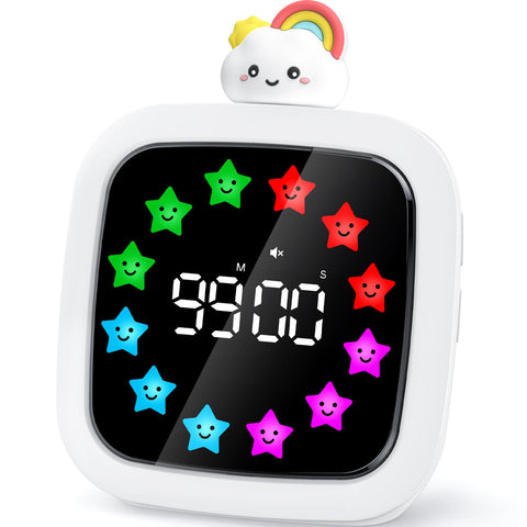 Yunbaoit temporizador visual digital para niños, muestra progreso con bloques de color para concentrarse.