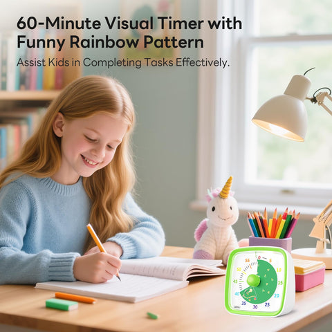 Temporizador visual Yunbaoit para niños fomenta rutinas lúdicas.