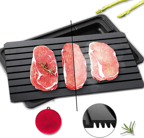 YUNDOOG bandeja descongelante 6mm descongelando carne rápidamente