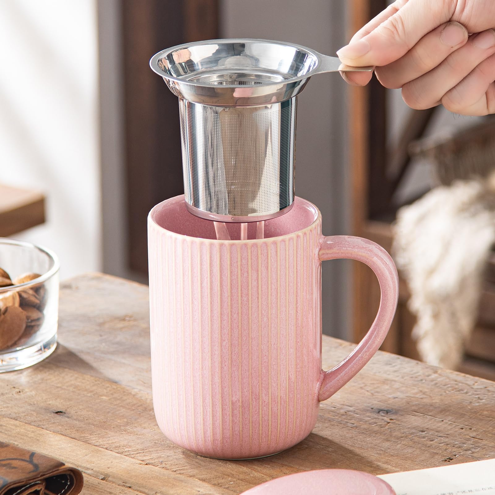 Taza cerámica duradera apta para lavavajillas para uso diario