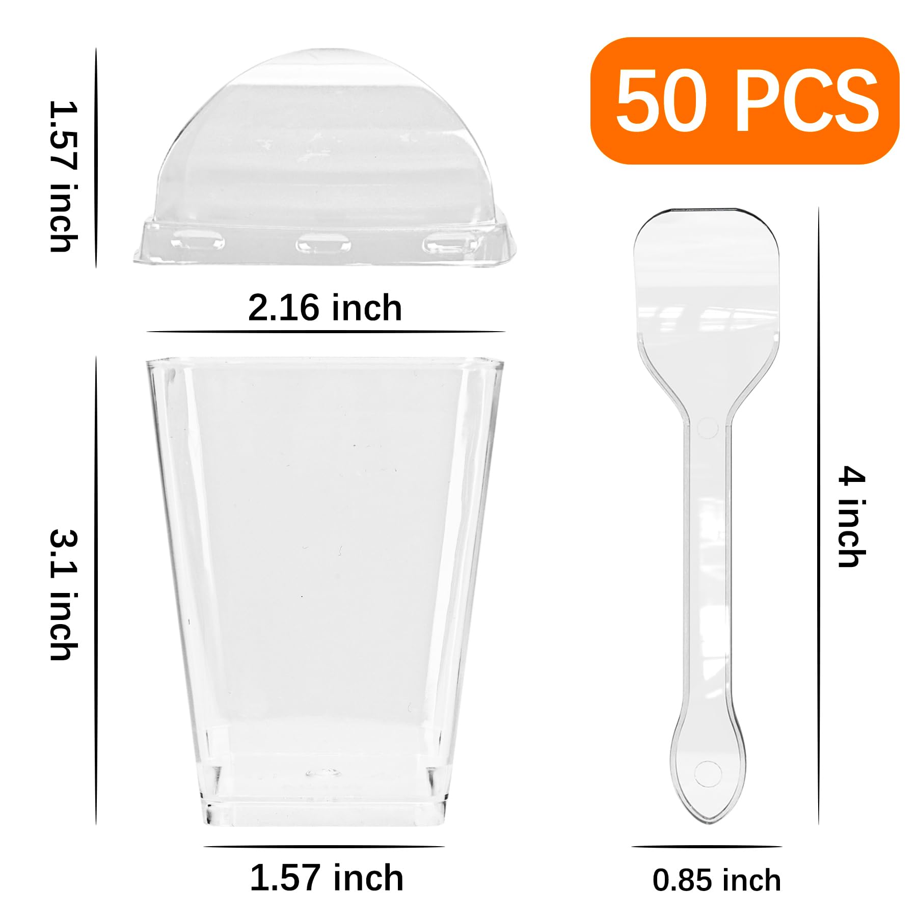 Kit de 50 copas postre YunKo para porciones individuales