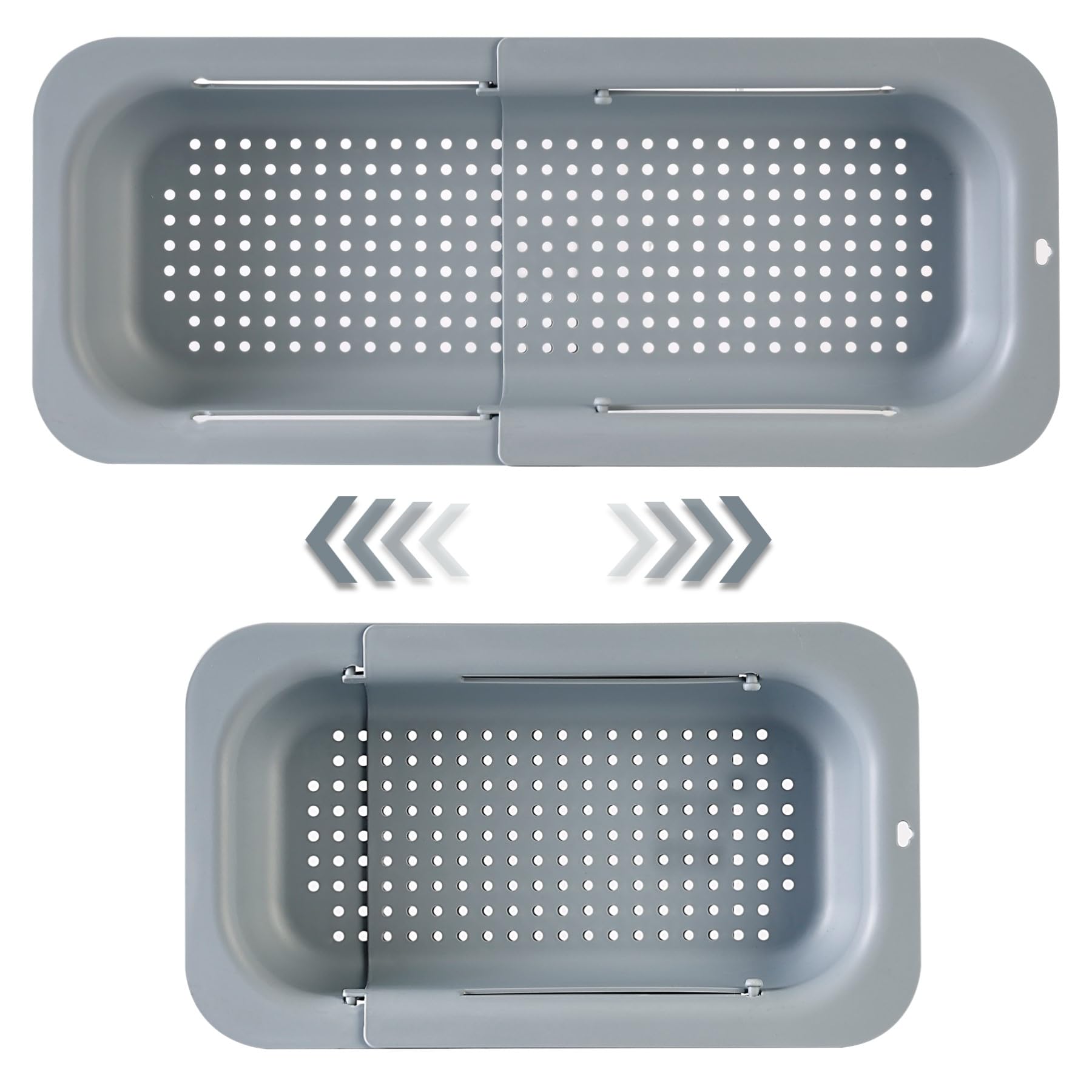 Colador extensible YUNKWONG para fregadero, ideal para lavar verduras y frutas.