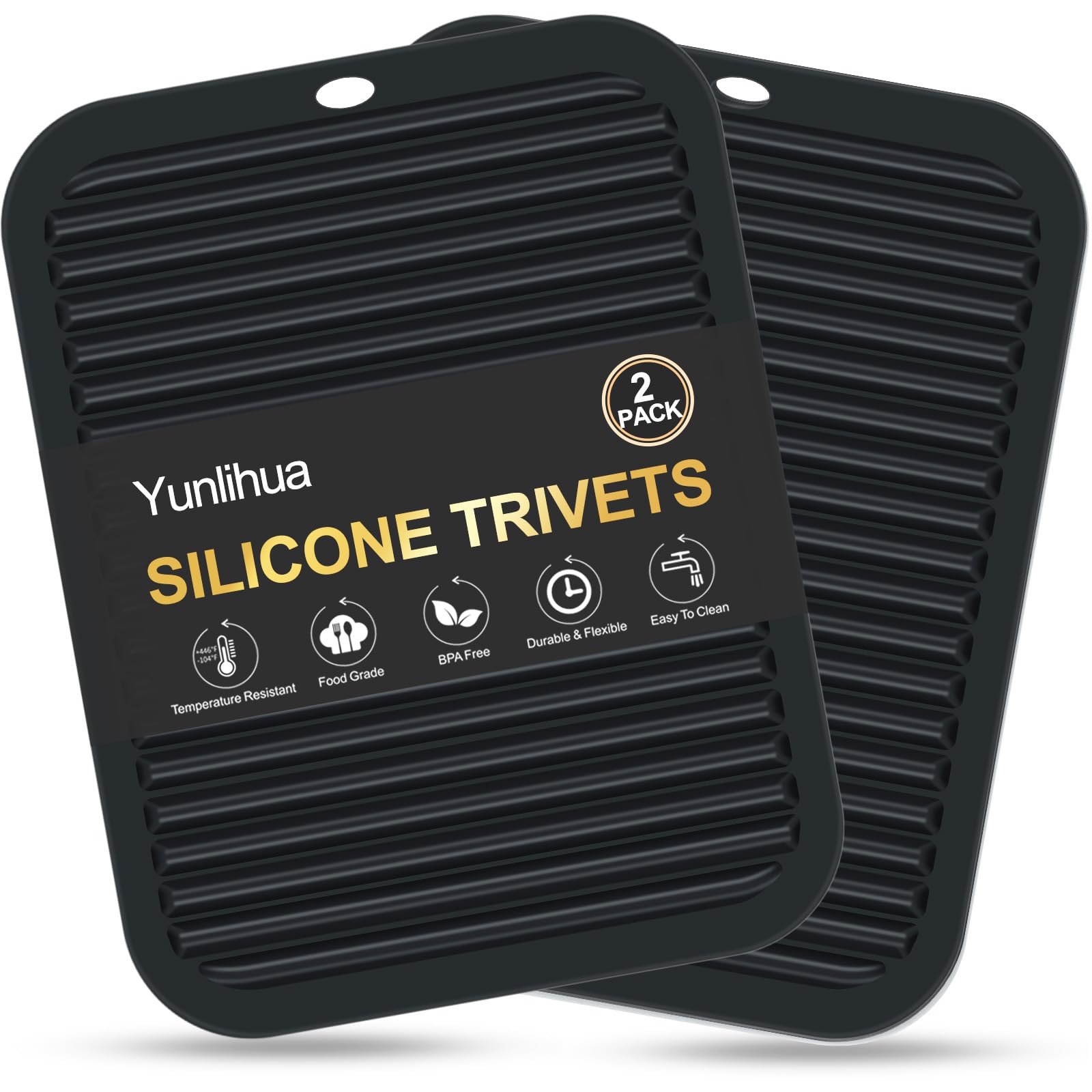 Trivets grandes Yunlihua 9x12 protegen la encimera del calor