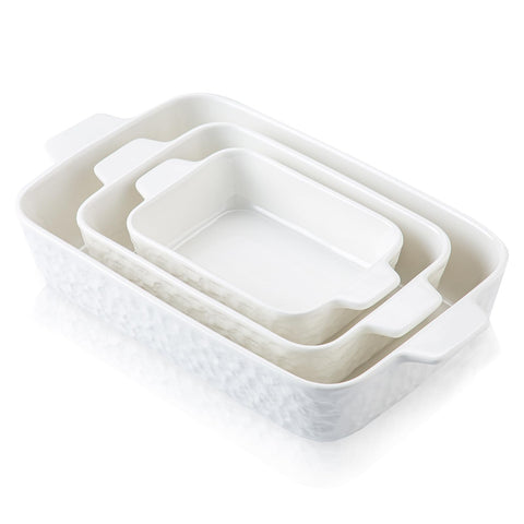 Bandeja YUN TAO cerámica para horno rectangular con asa, ideal para hornear.