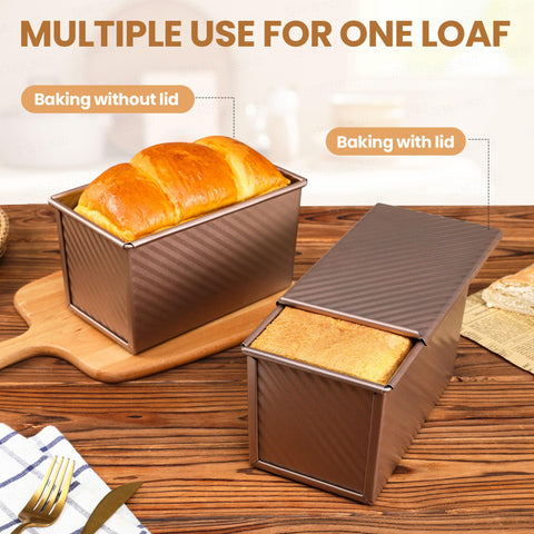 Yupjlia Pullman Pan de 1 lb, capacidad para panes variados.