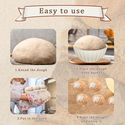 Banneton beige de YURUIHKAO para un aspecto natural