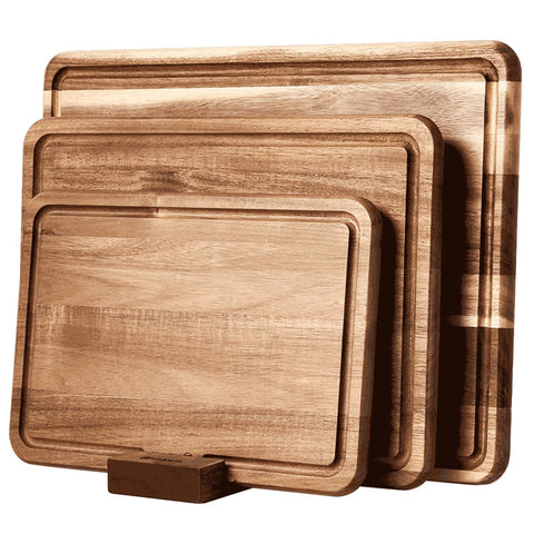 YUSOTAN tablas de cortar de acacia, conjunto de 3, ideal para ordenar la cocina