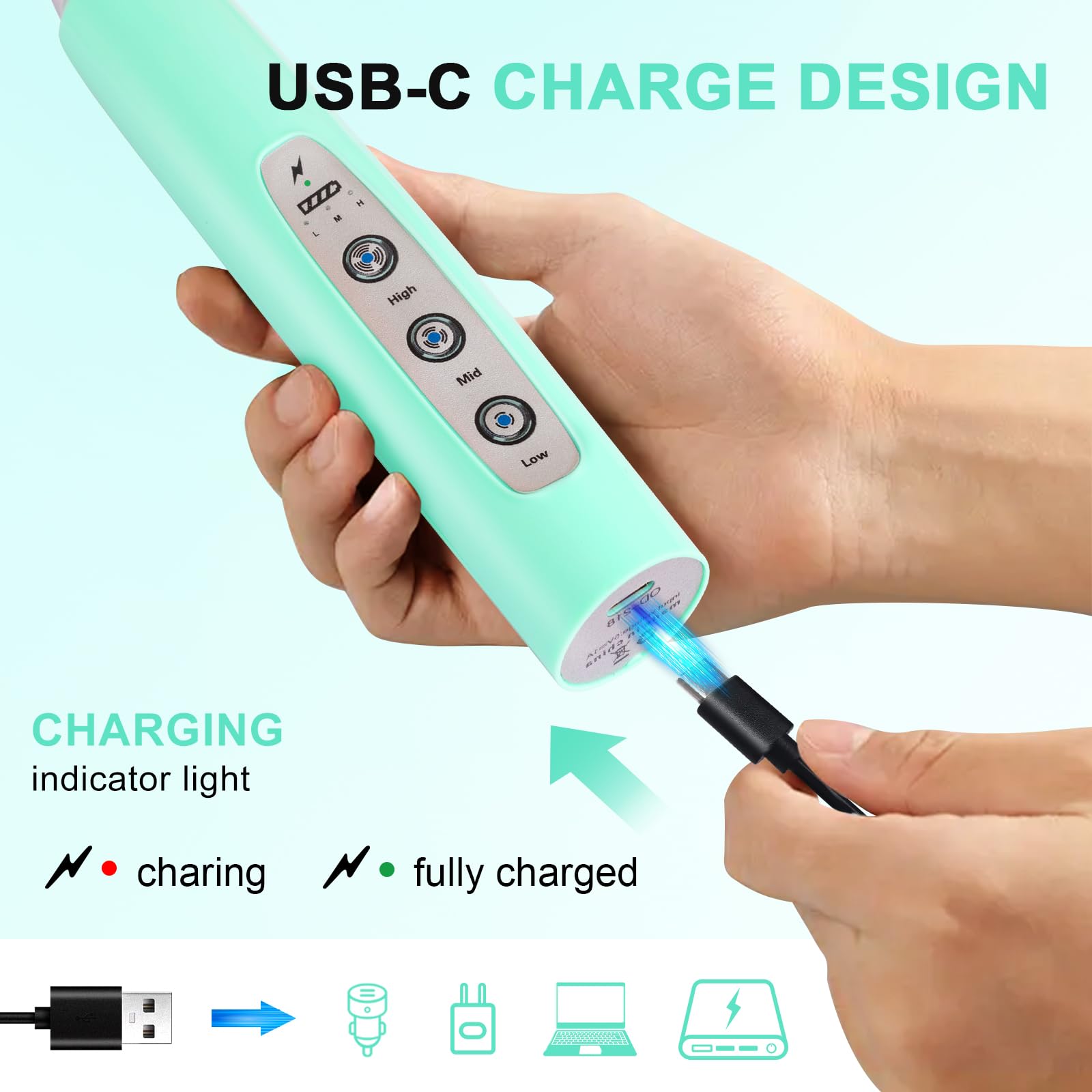 YUSWKO batidora USB recargable, sin baterías desechables.