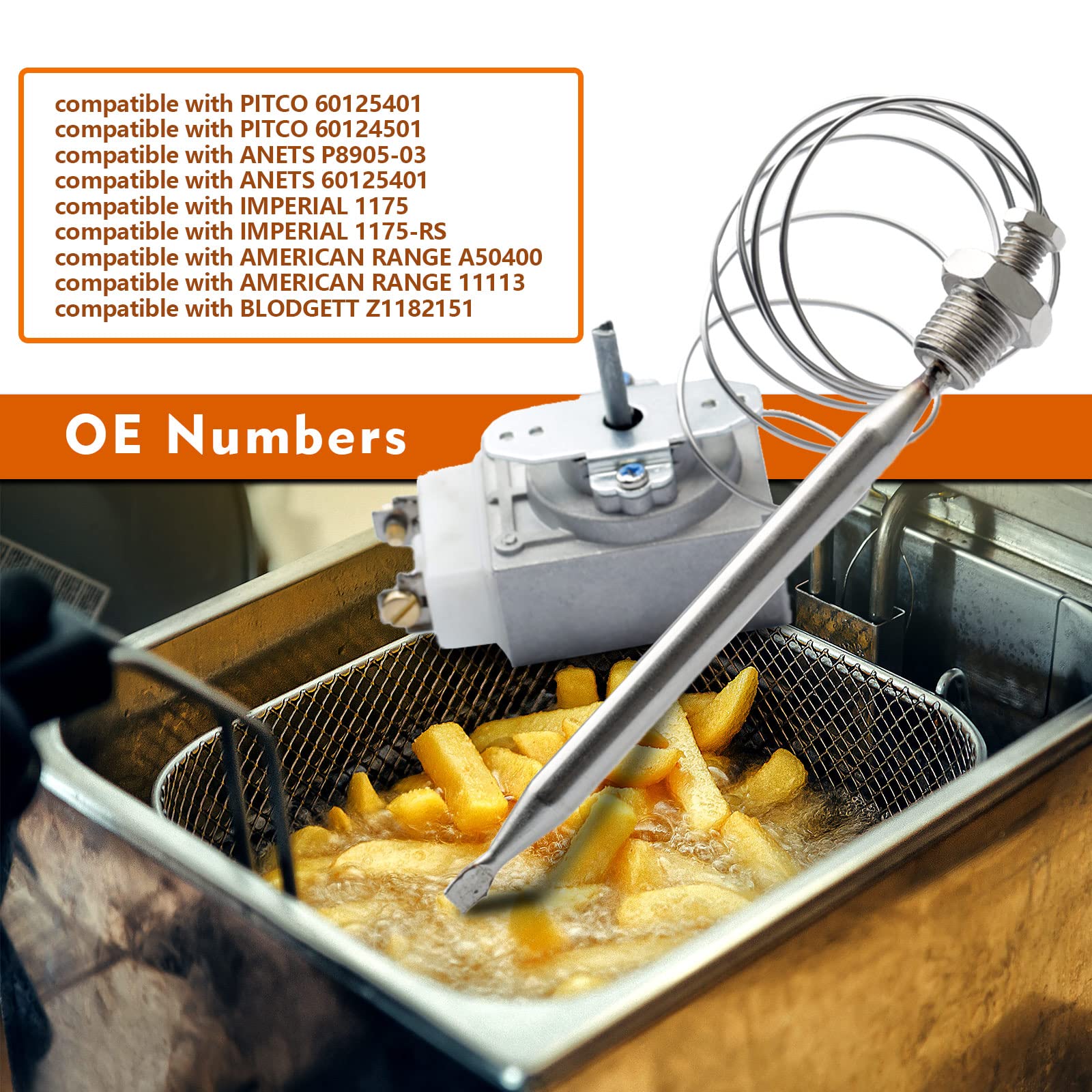 Modelos compatibles: Imperial, Pitco, Southbend, Frymaster, Dean