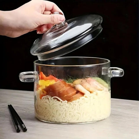 yvsay tapa de cristal de olla con mango para controlar cocción