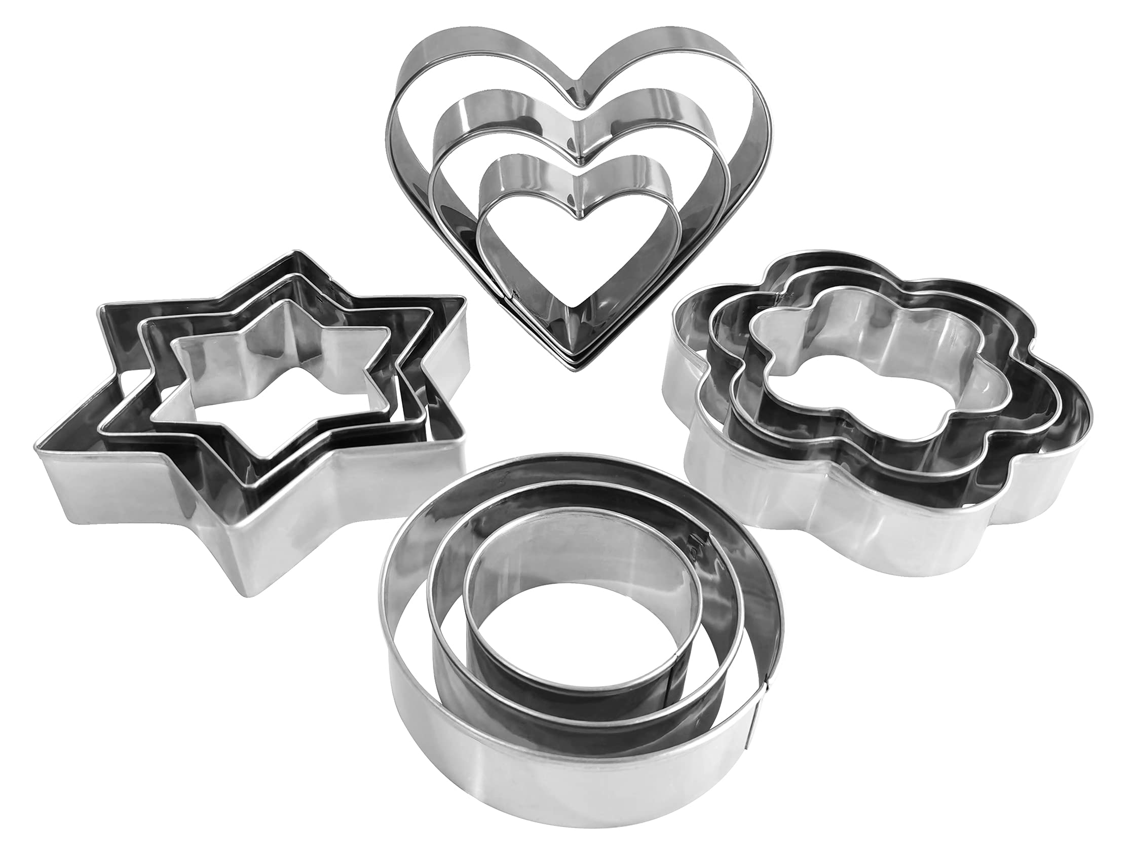 YXCLIFE cortador de corazones de metal, ideal para galletas temáticas y presentaciones atractivas