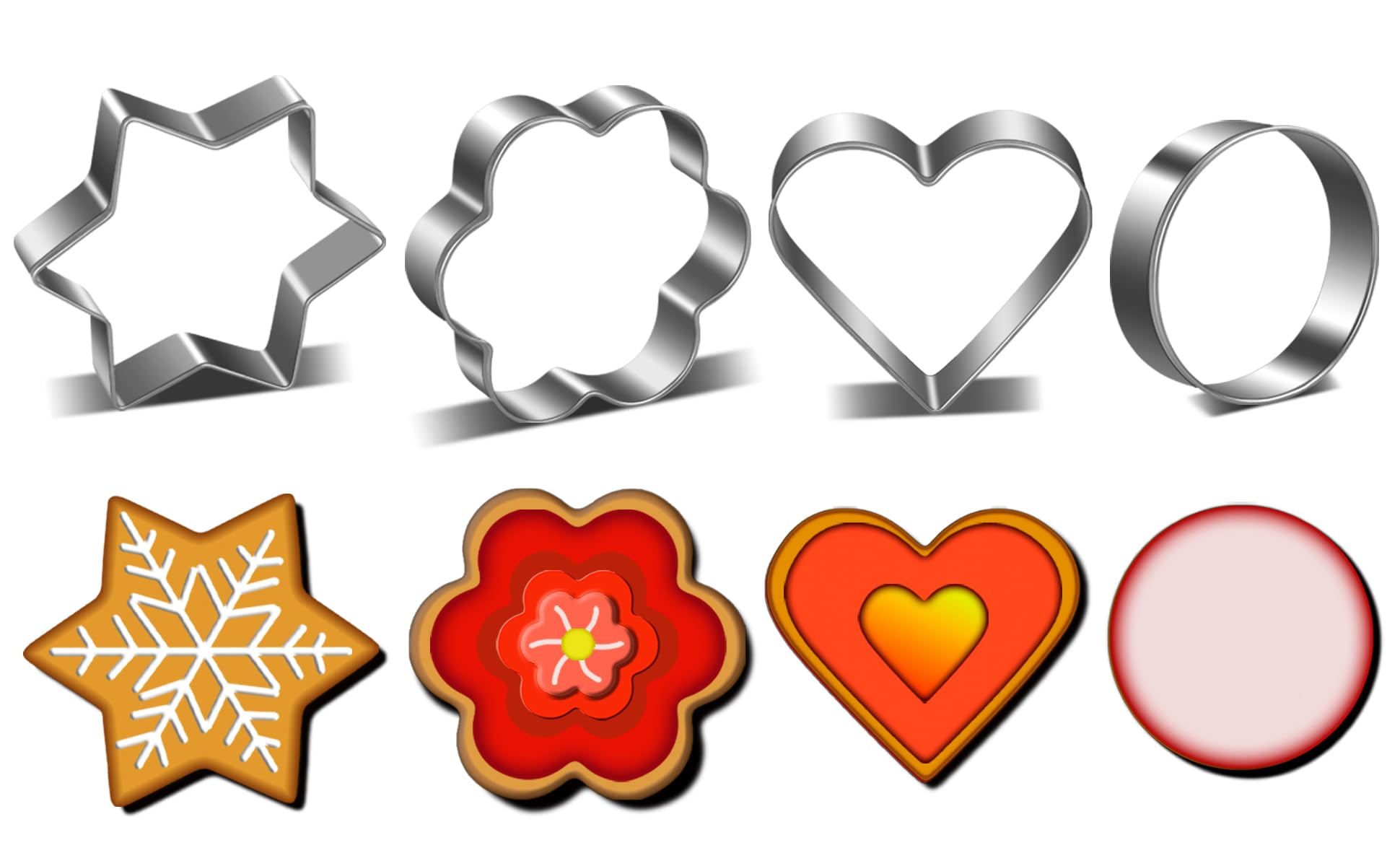 YXCLIFE cortador de estrellas de metal, perfecto para bordes limpios y diseños divertidos