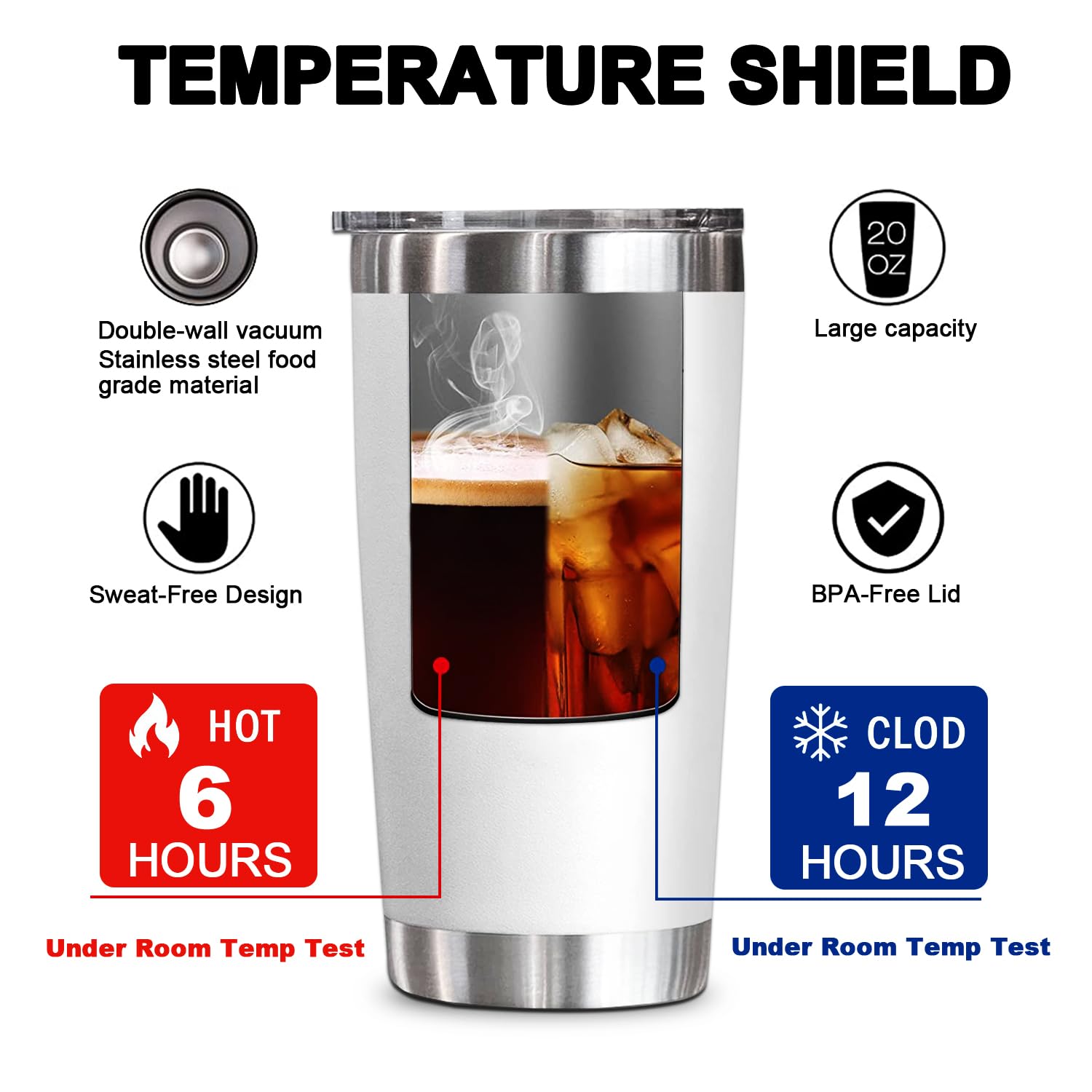Vaso termico YXOTJHS Coordinadora del Caos, apto para bebidas calientes y frías.