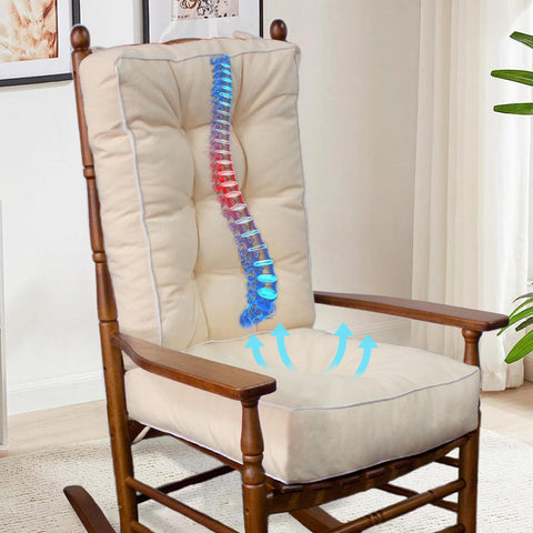 Cojín de asiento de YZ HOME para silla mecedora, confort de memoria