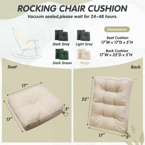 Cojín de respaldo de YZ HOME para mecedora con soporte ergonómico