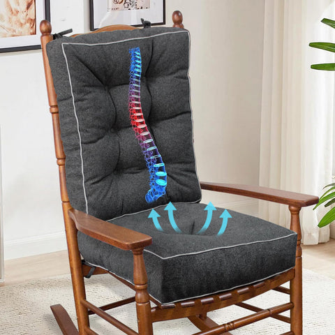 Cojines YZ HOME para mecedora: asiento ergonómico con acolchado de 5 pulgadas