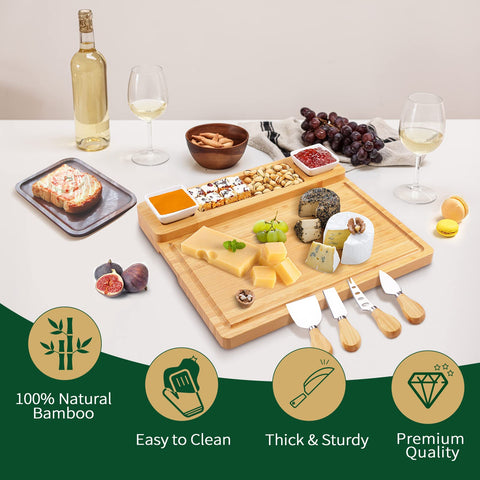 Conjunto para quesos y carnes de YZS Housm, ideal para presentaciones elegantes.