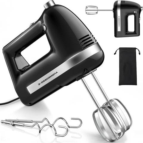 Z-DESDEMONA Mezclador de mano 300W, vista frontal, para batidos rápidos.