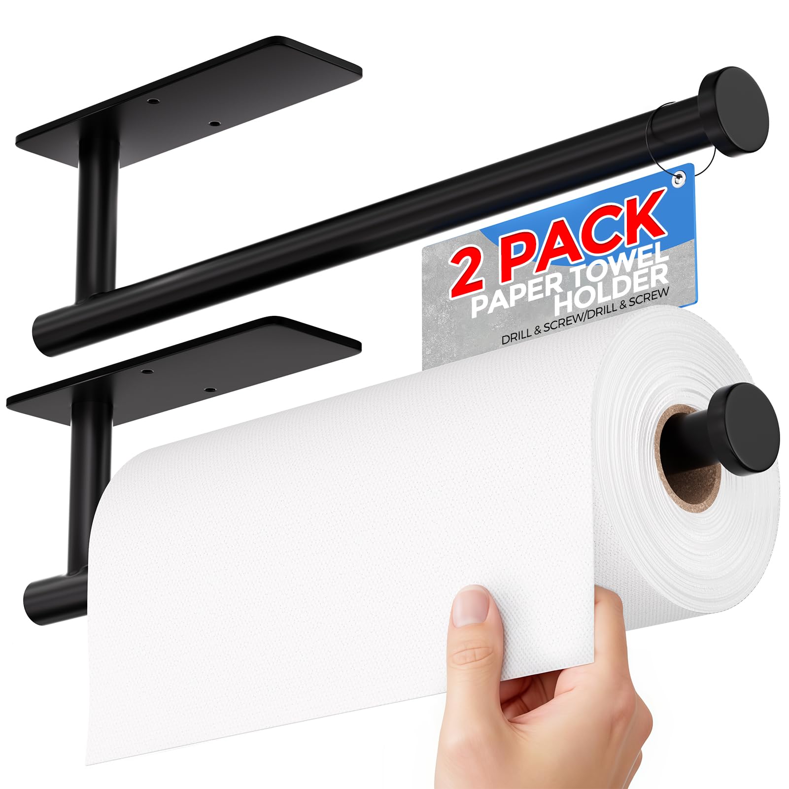 porta-papel zaa bajo-armario 2pack para mantener la cocina ordenada
