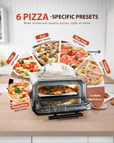 ZACHVO 850 grados para pizzas crujientes y rápidas