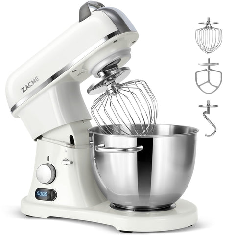 ZACME Batidora de Pie, cabezal inclinable para cambios rápidos de accesorios y fácil limpieza.