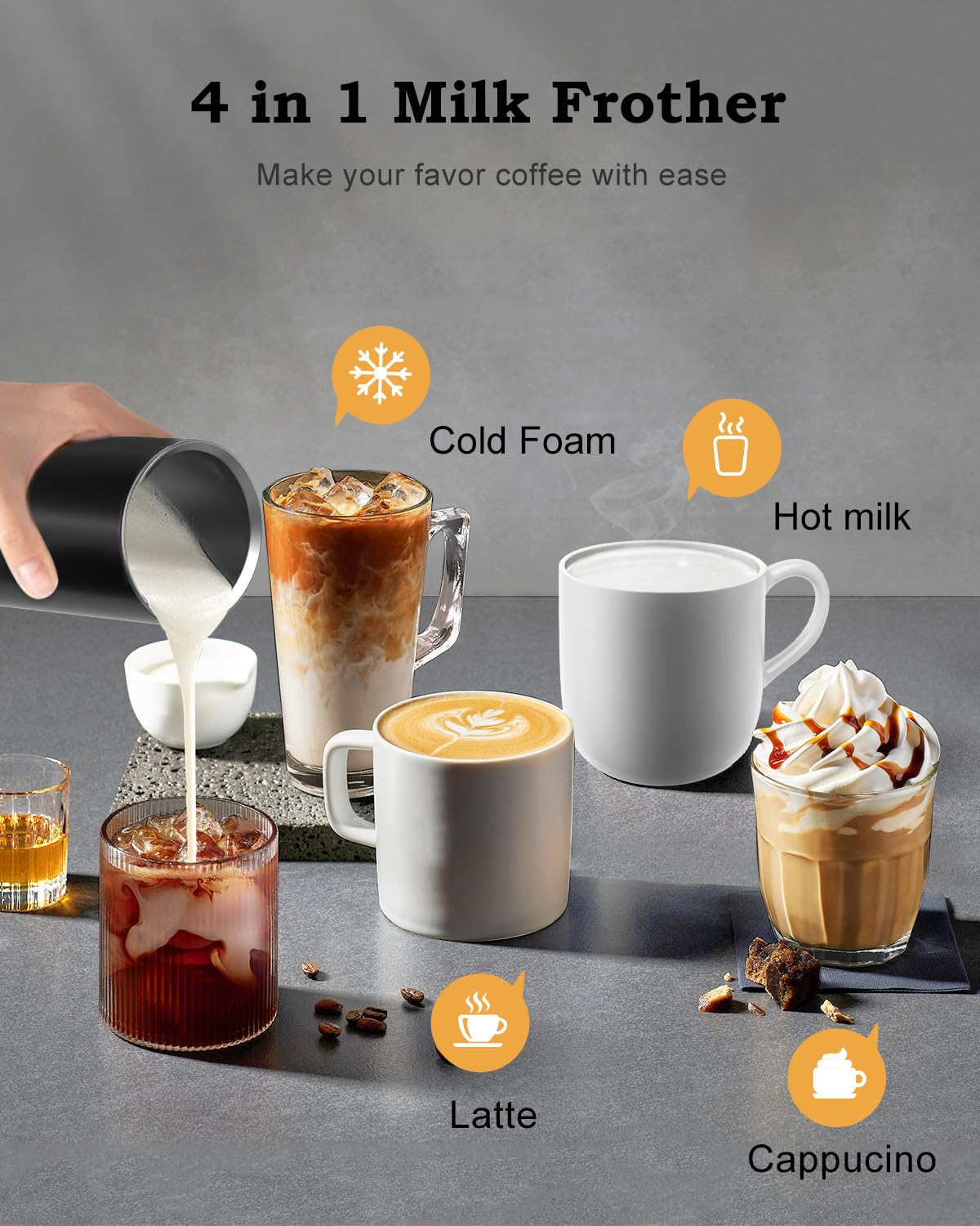 Tanque de agua extraíble ZACME de 28 oz para recargas fáciles.