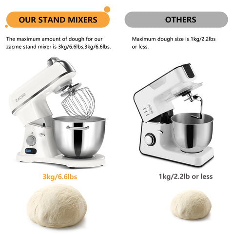 ZACME Tazón de 8 L de acero inoxidable para lotes grandes y batidos uniformes.