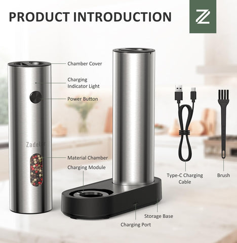 Zadelar, cuerpo de acero inoxidable 304 para durabilidad y estilo.