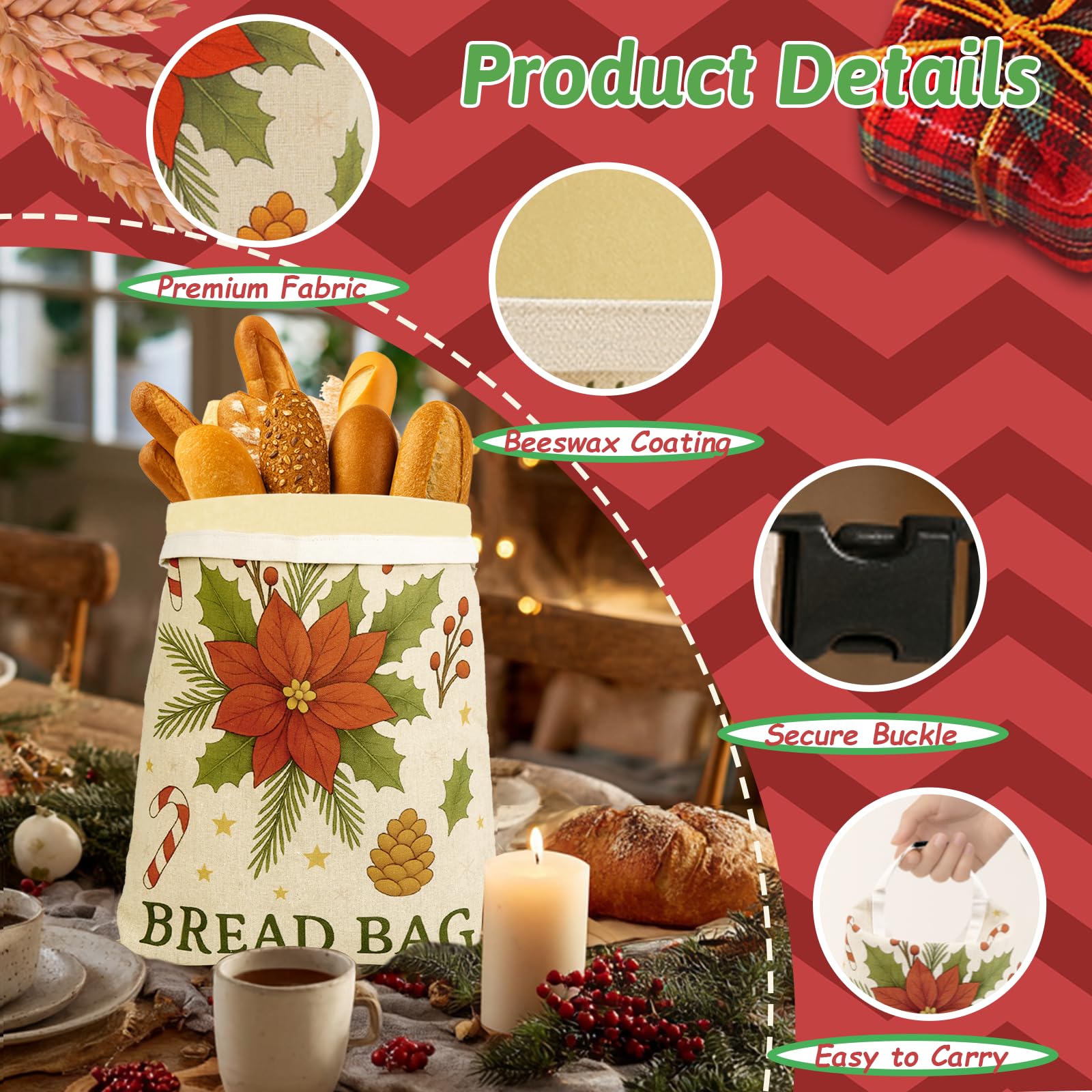 Zadoreck hojas cera papel navidad se adaptan a recipientes y quesos