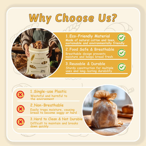 Regalo práctico para panaderos ecológicos con almacenamiento sostenible Zadoreck