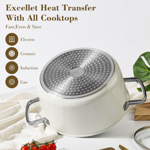 Interior antiadherente de cerámica Zalnuuk 5qt para desmoldar fácil
