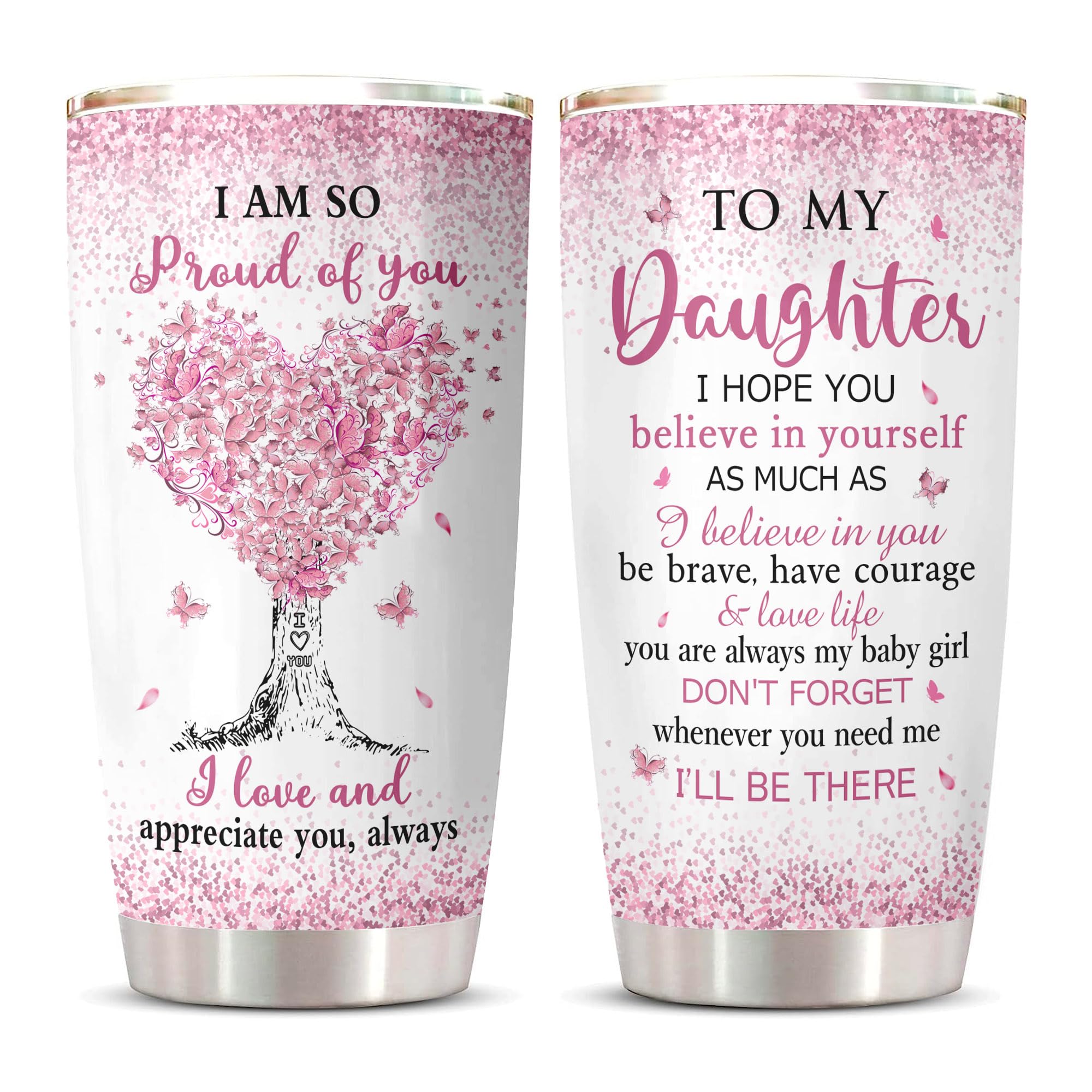 ZANIION tumbler para hija con diseño 5D vibrante, ideal como regalo y para conservar bebidas.