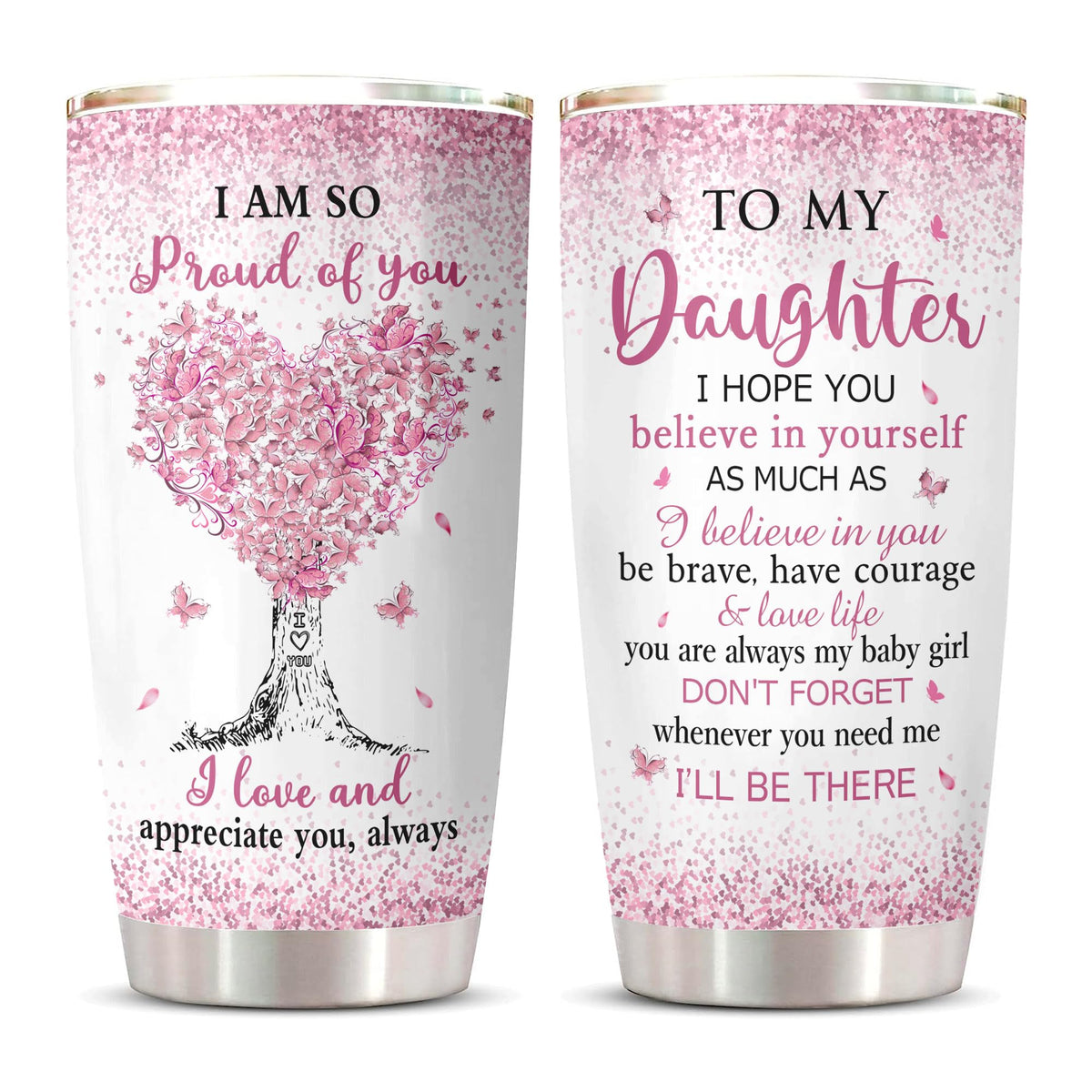 ZANIION tumbler para hija con diseño 5D vibrante, ideal como regalo y para conservar bebidas.
